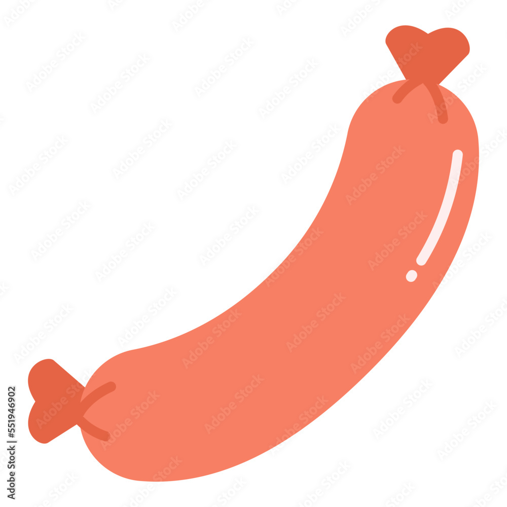 Illustration of A Piece of Sausage design Icon Illustration of A Piece of Sausage design Icon