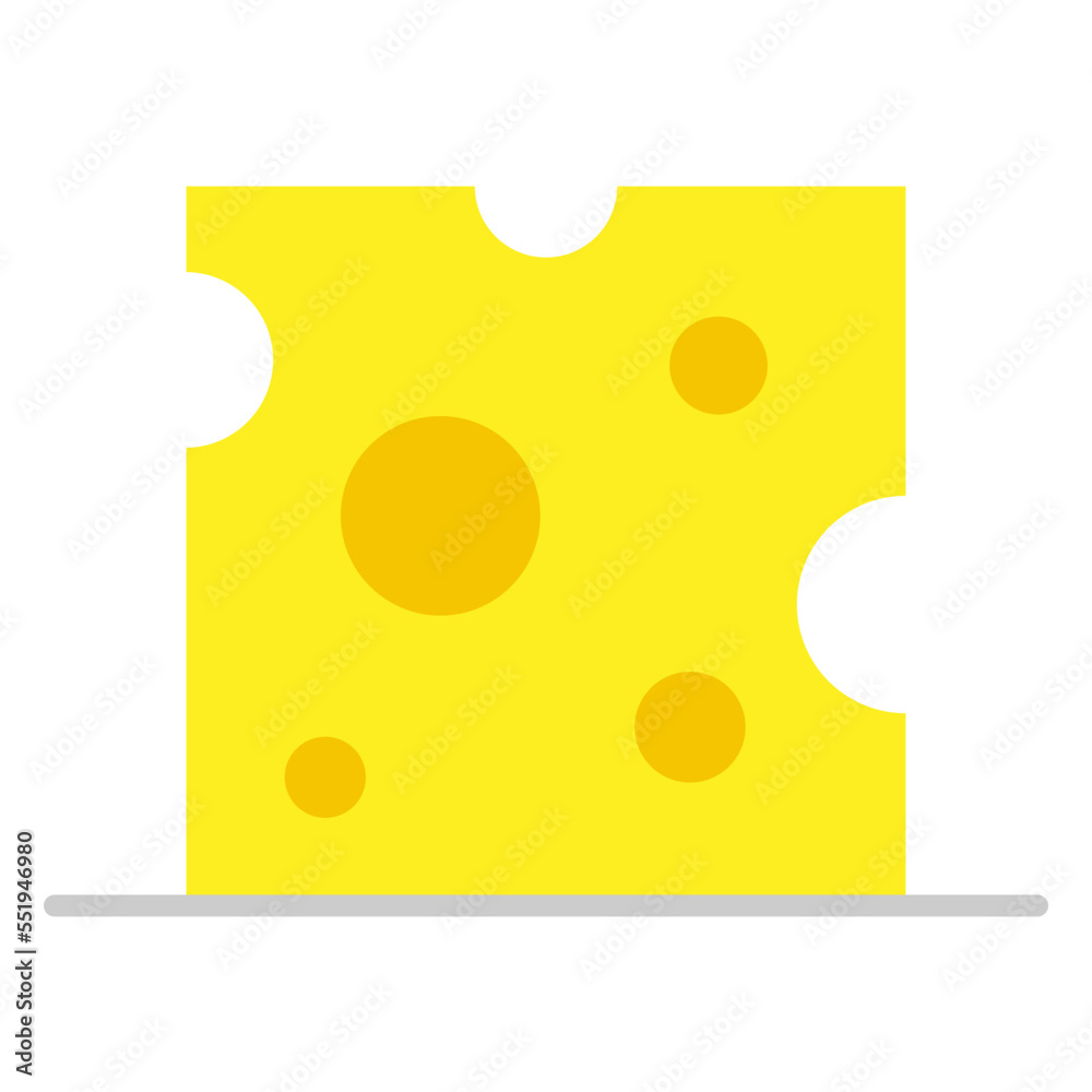 Illustration of a Slice of Cheese design Icon Illustration of a Slice of Cheese design Icon