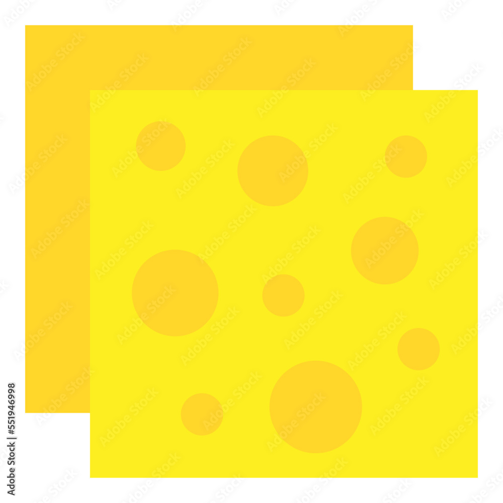 Illustration of Two Slices of Cheese design Icon
