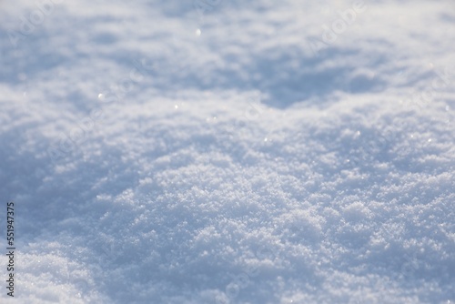 Fototapeta Naklejka Na Ścianę i Meble -  Beautiful white snow as background, closeup view