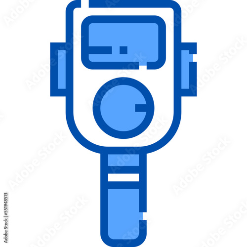 Thermall imaging blue outline icon