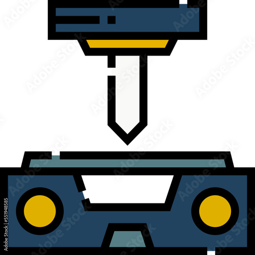 Bending machine flat icon