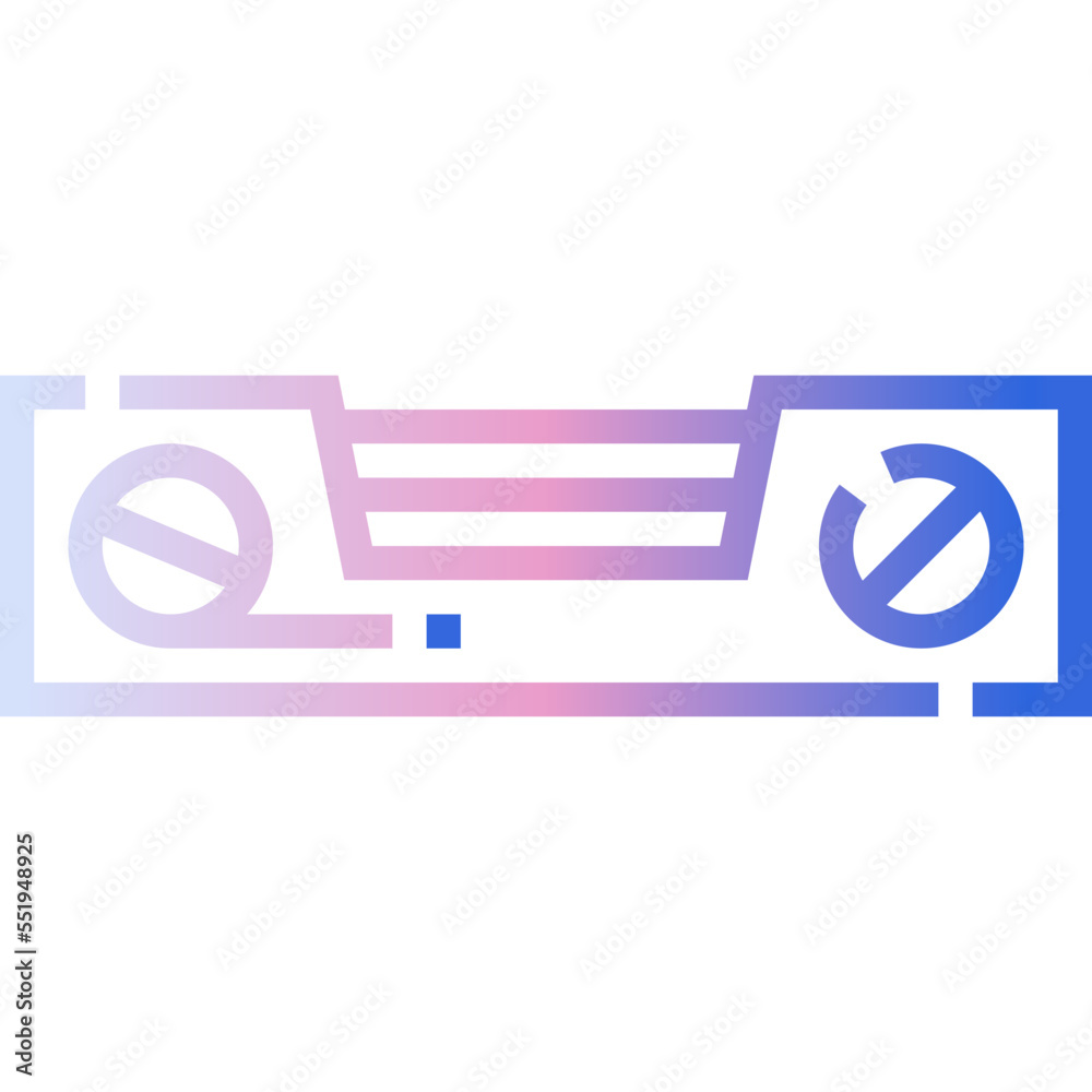 Spirit level gradient line icon Spirit level gradient line icon