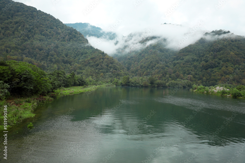 Picturesque view of beautiful river in mountains