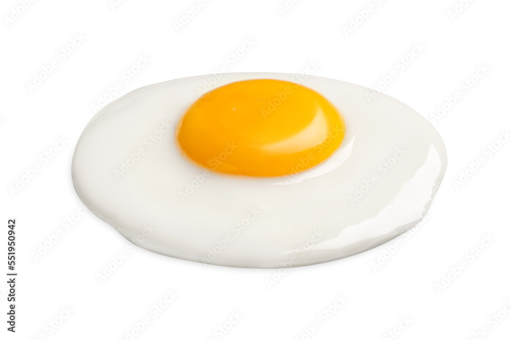 Tasty fried chicken egg isolated on white Tasty fried chicken egg isolated on white