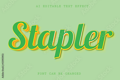 Stapler text effect