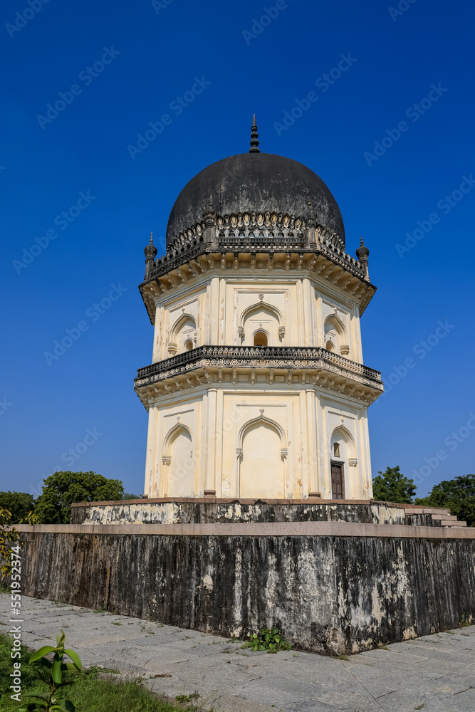 Historic tomb of Jamshed Quli Qutb Shahi in Hyderabad, India