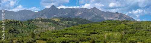 Mount Sneffles landscape at Continental divide in Colorado during summer time. photo