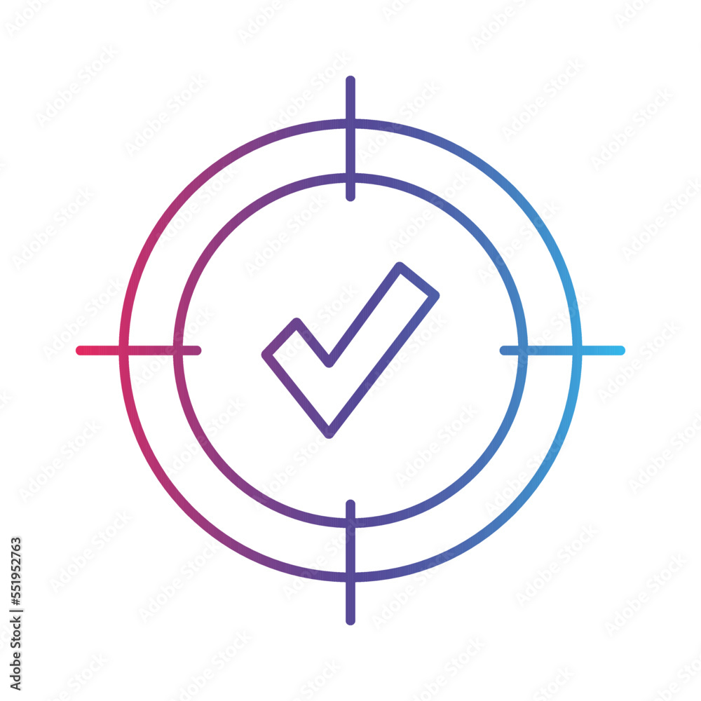 Target line gradient icon, logo style Target line gradient icon, logo style