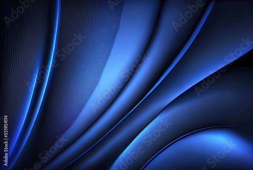 Abstract blue backdrop with a gradient. smooth studio in dark blue and black. Generative AI