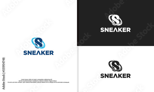 logo illustration vector graphic of letter s with shoe rope