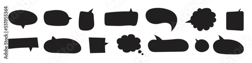 Speech Bubble set. Talk bubble. Cloud speech bubbles collection. Vector Design