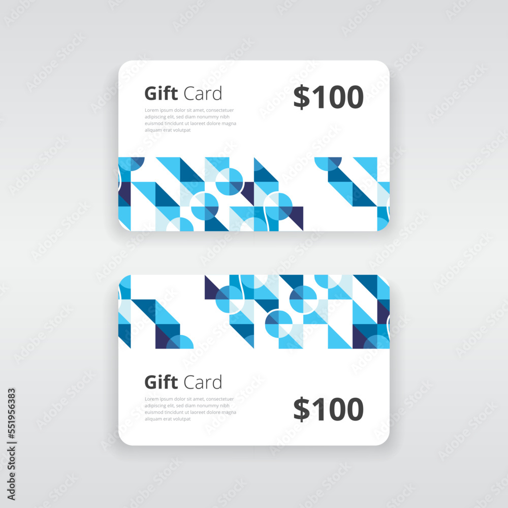 Modern and professional gift voucher or gift card template that can be