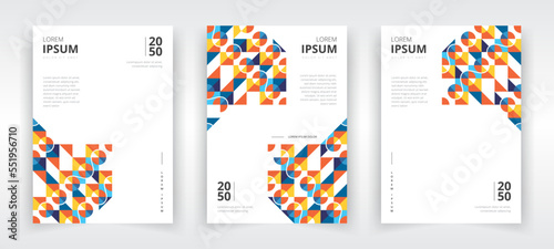 Modern and colorful a4 size vertical poster design template, flyer or leaflet layout, banner, presentation, book or magazine cover, annual report