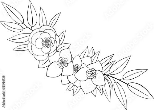 decorated floral drawing