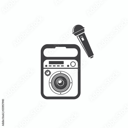 illustration of karaoke portable equipment, vector art.