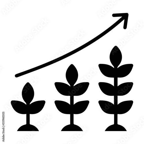Stages, phase, grow icon