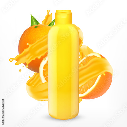 Juice with orange fruit