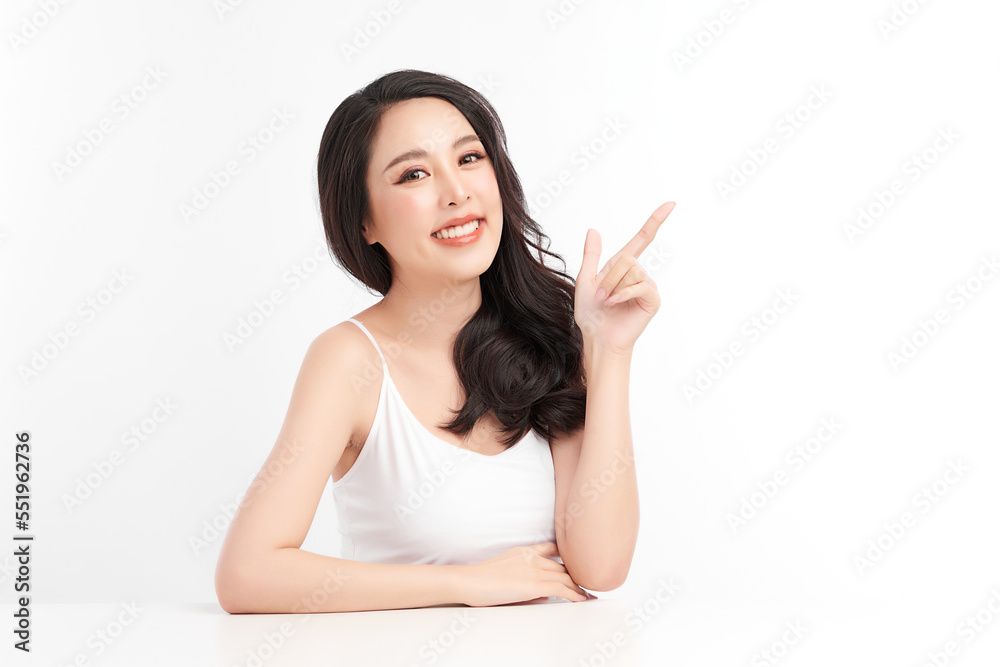 Beautiful young asian woman with clean fresh skin on white background, Face care, Facial treatment, Cosmetology, beauty and spa, Asian women portrait. Beautiful young asian woman with clean fresh skin on white background, Face care, Facial treatment, Cosmetology, beauty and spa, Asian women portrait.