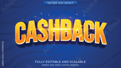 sale cashback text effect editable eps file