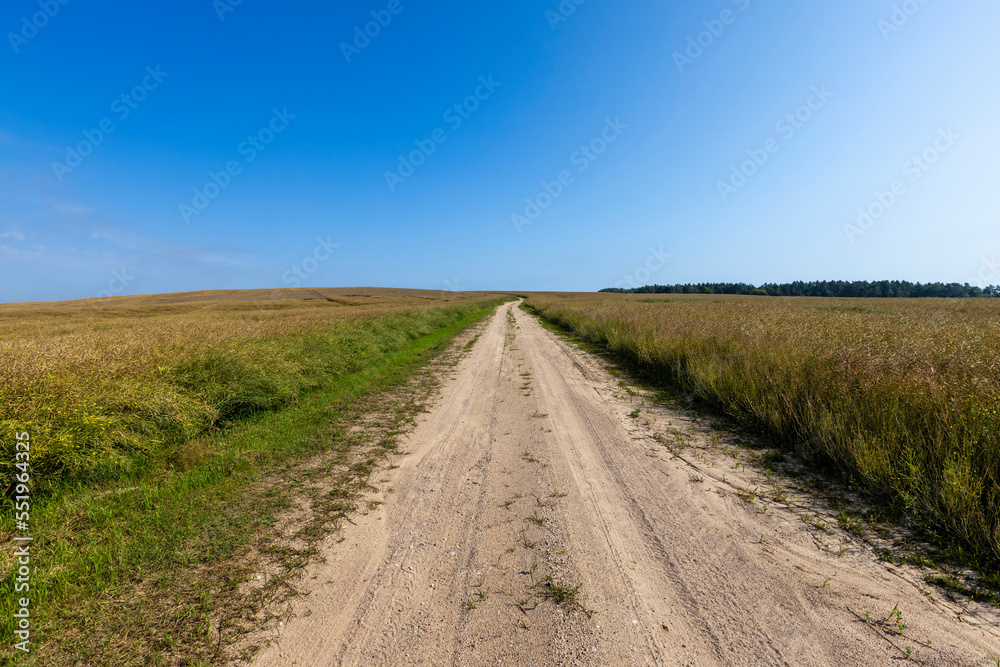 Gravel highway in rural areas