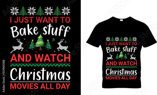 Christmas don't just work till the...T-Shirt Design Template