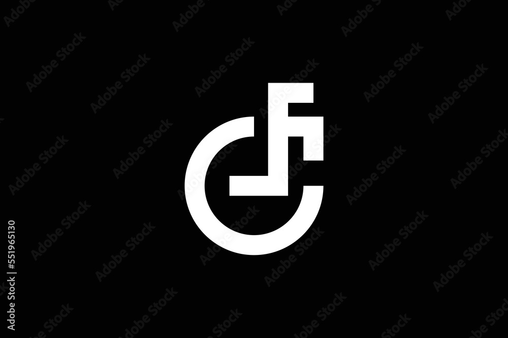 Creative Letter CF Key Logo Design Template Creative Letter CF Key Logo Design Template