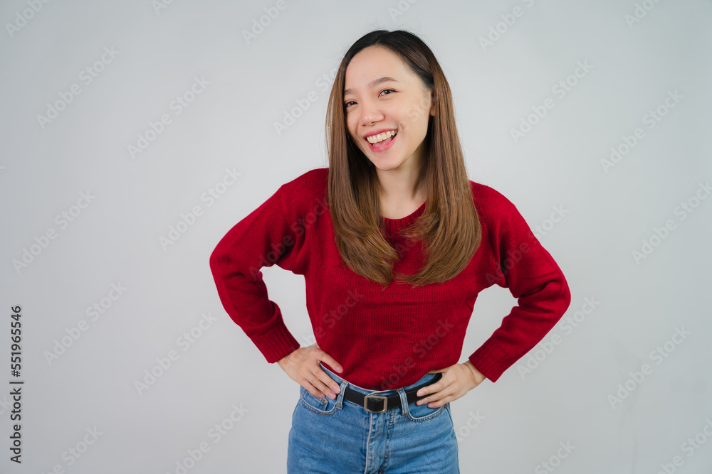 portrait of attractive asian woman isolated on white background portrait of attractive asian woman isolated on white background