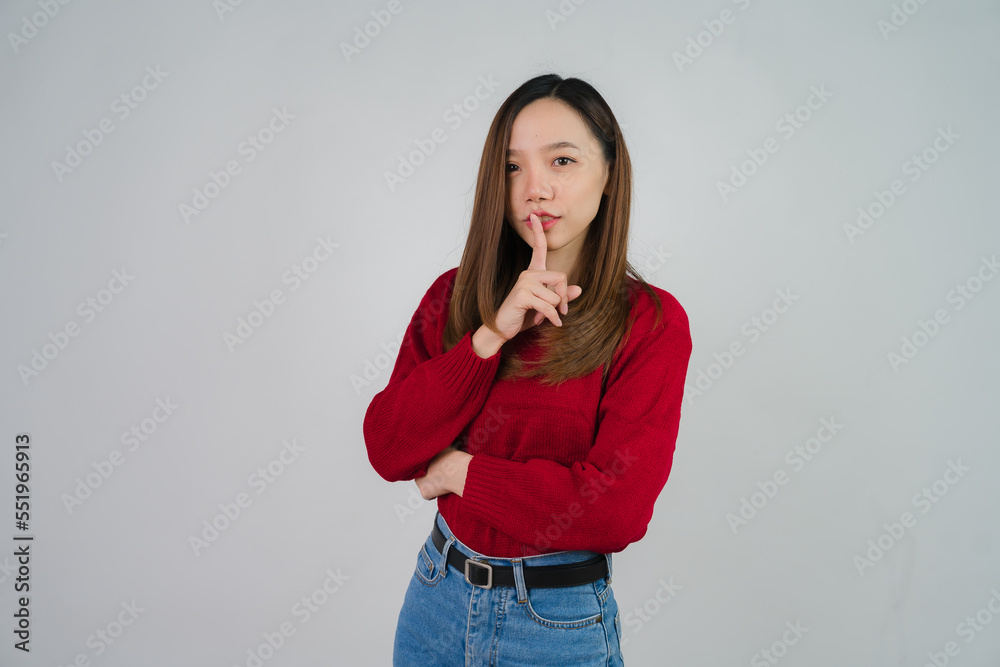 portrait of attractive asian woman isolated on white background portrait of attractive asian woman isolated on white background