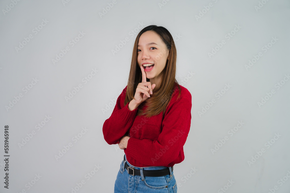 portrait of attractive asian woman isolated on white background portrait of attractive asian woman isolated on white background