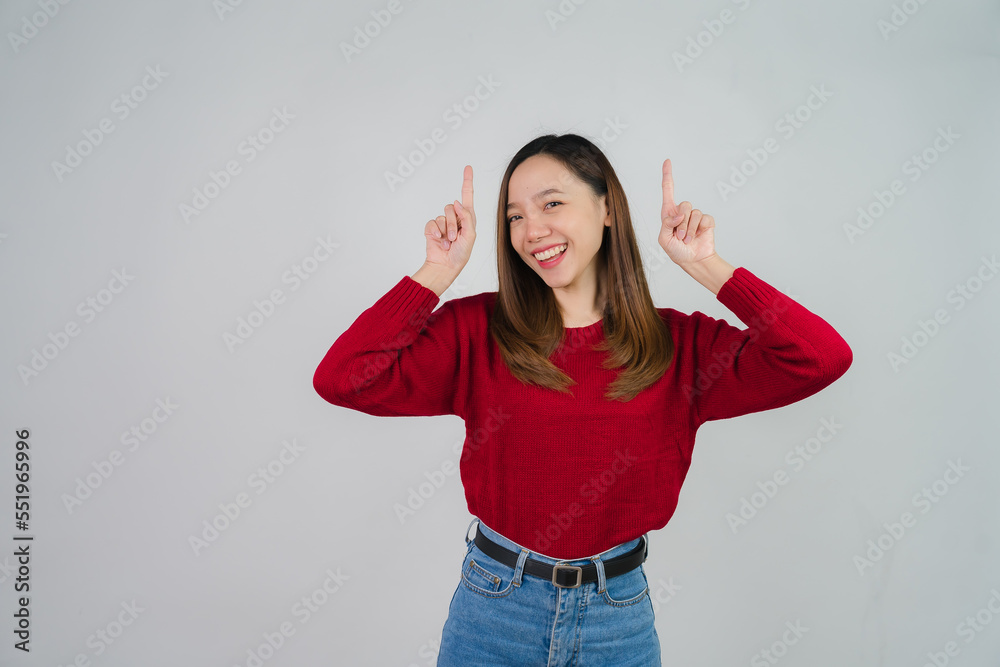 portrait of attractive asian woman isolated on white background portrait of attractive asian woman isolated on white background