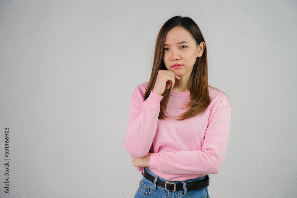 portrait of attractive asian woman isolated on white background portrait of attractive asian woman isolated on white background