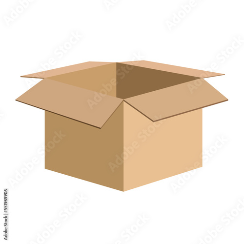 Cardboard box,open,brown,empty,isolated on a white background.Vector illustration. © VERONIKA