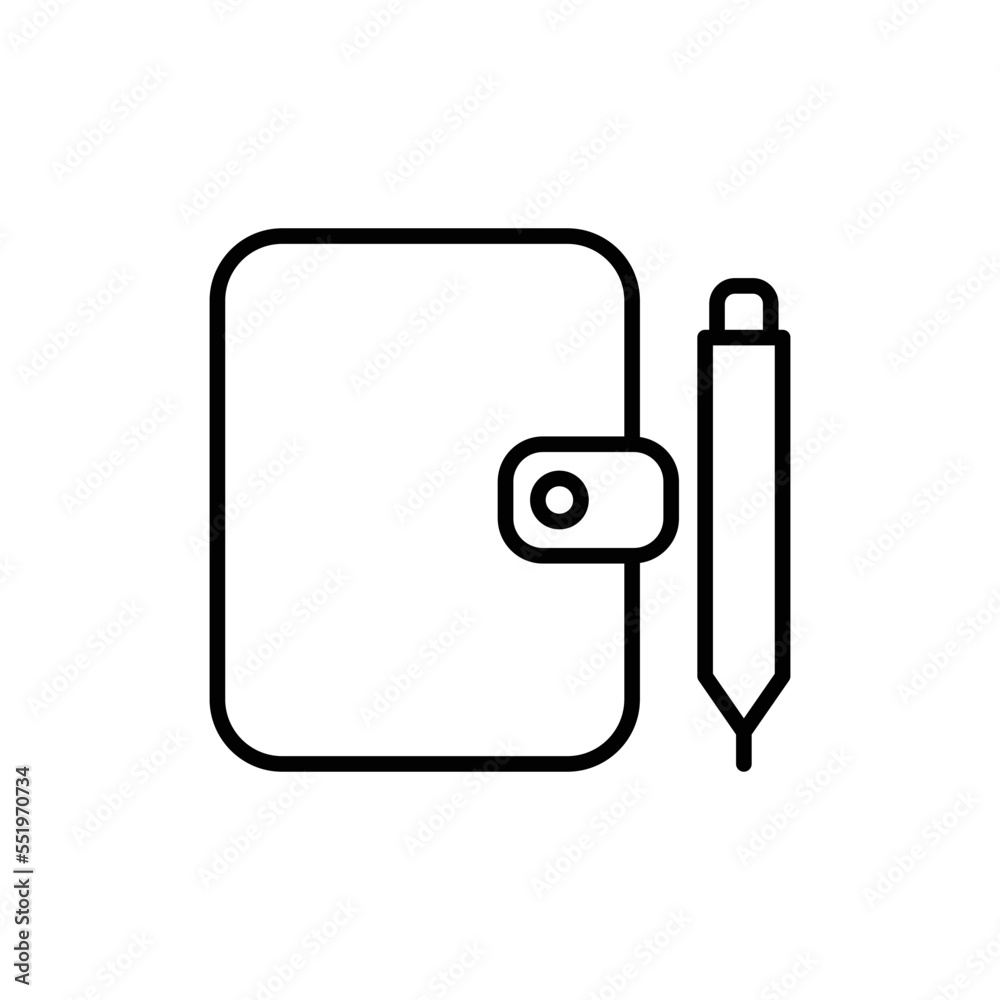 Note diary icon vector graphic illustration Note diary icon vector graphic illustration