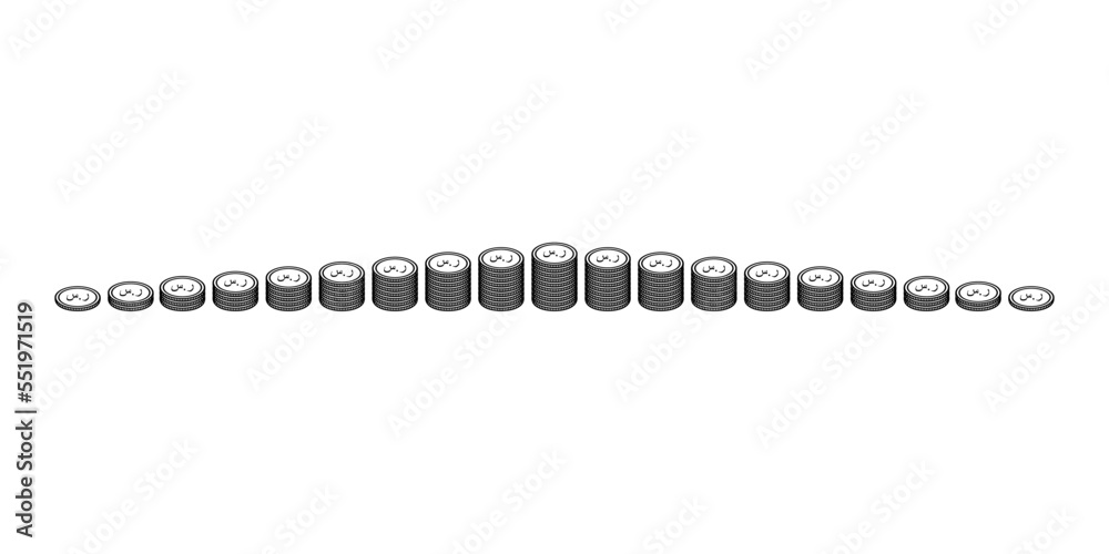 Arab Saudi Currency Icon Symbol, Saudi Riyal, SAR Sign. Vector Illustration Arab Saudi Currency Icon Symbol, Saudi Riyal, SAR Sign. Vector Illustration