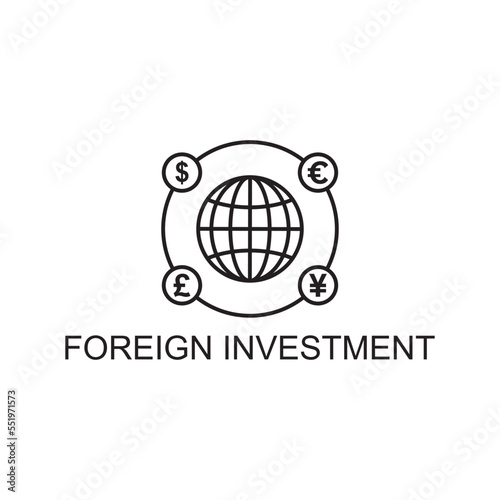 foreign investment icon , business icon