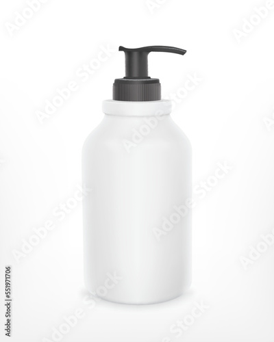 Bottle with liquid soap. Vector icon, mockup. EPS10