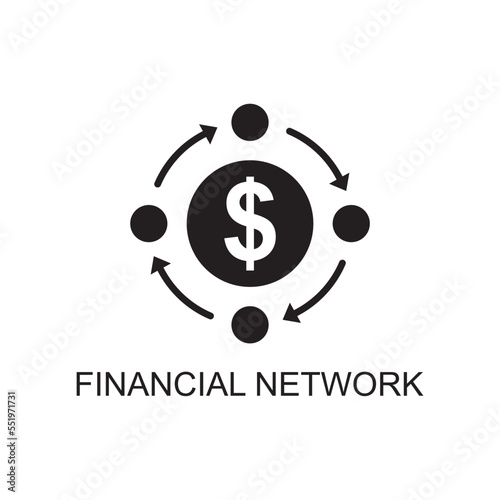 financial network icon , business icon photo