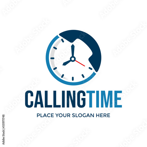Calling Time Logo Vector.