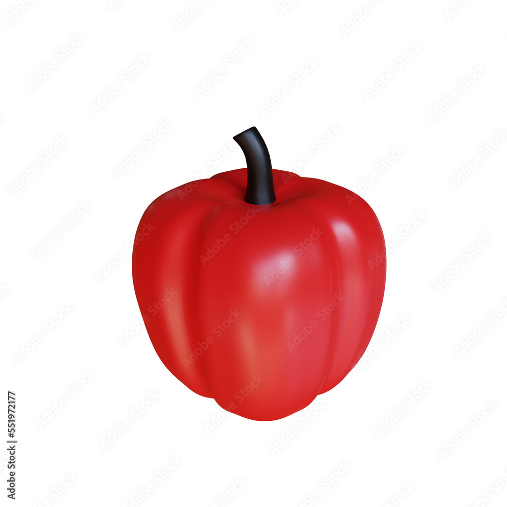 Obraz premium 3D Illustration Bell Pepper