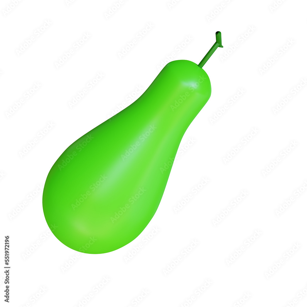 3D Illustration Bottle Gourd