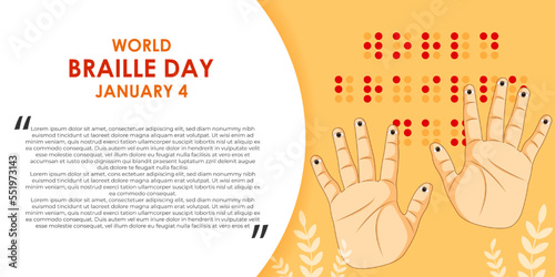 vector illustration for world braille day