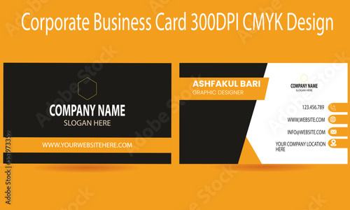 Corporate Business Card 300 DPI CMYK Design