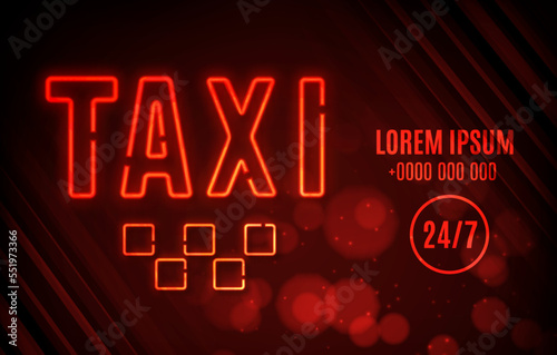 Neon sign taxi