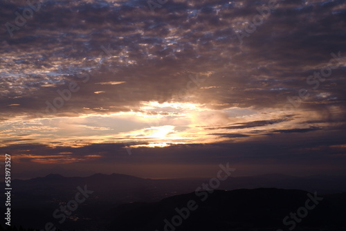 阿蘇から見える夕焼け