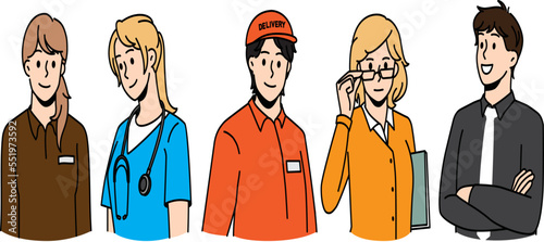 people Various professions and specialisation concept vector