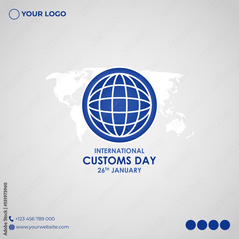 Vector illustration of International Customs Day 26 January Vector illustration of International Customs Day 26 January