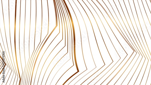 Abstract golden 3d lines refraction minimal background