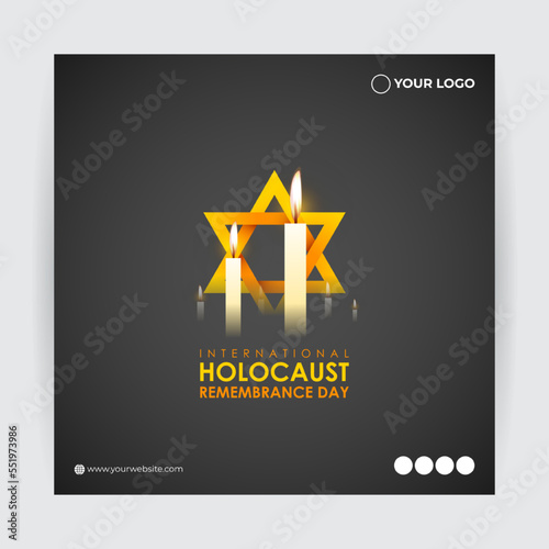 Vector illustration for International Holocaust Remembrance Day 27 January