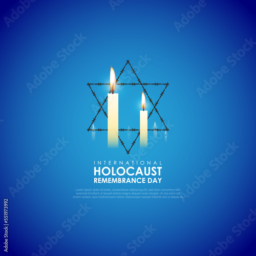 Vector illustration for International Holocaust Remembrance Day 27 January